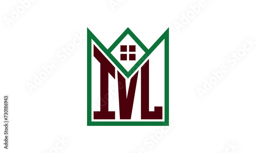 IVL initial letter real estate builders logo design vector. construction ,housing, home marker, property, building, apartment, flat, compartment, business, corporate, house rent, rental, commercial photo