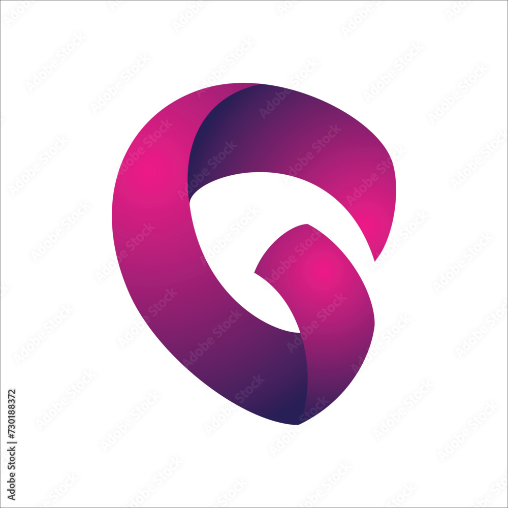 3d gradient letter G logo design concept isolated on a white background 3d gradient letter G logo design concept isolated on a white background