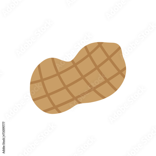 Simple peanut icon. Food flat design