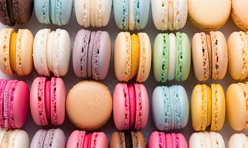 Rows of Macaroons in a Box photo