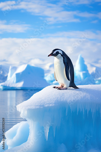 Pinguin im Eis