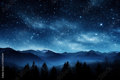 Nachthimmel über den Bergen © Christopher