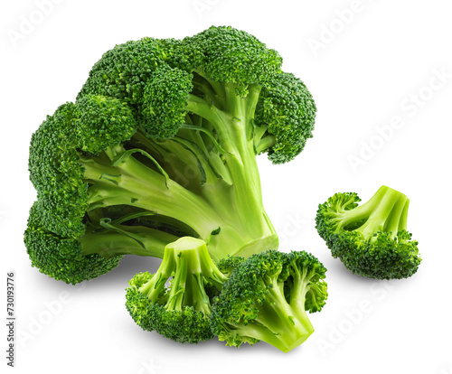 Fresh broccoli isolated on transparent background photo