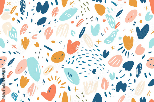 Spring Pastel Seamless Pattern Background
