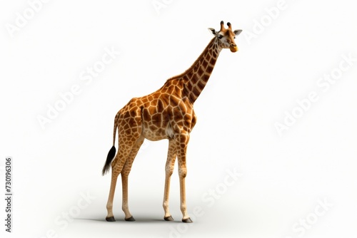 Giraffe isolated on white background © Asha.1in