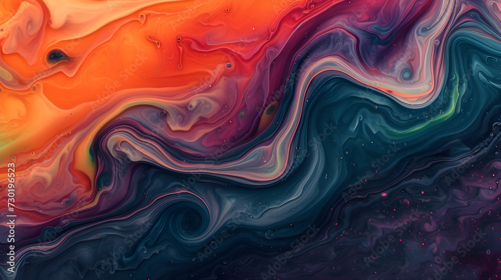 The imaginary surface of Jupiter is colorful and beautiful in an artistic style.