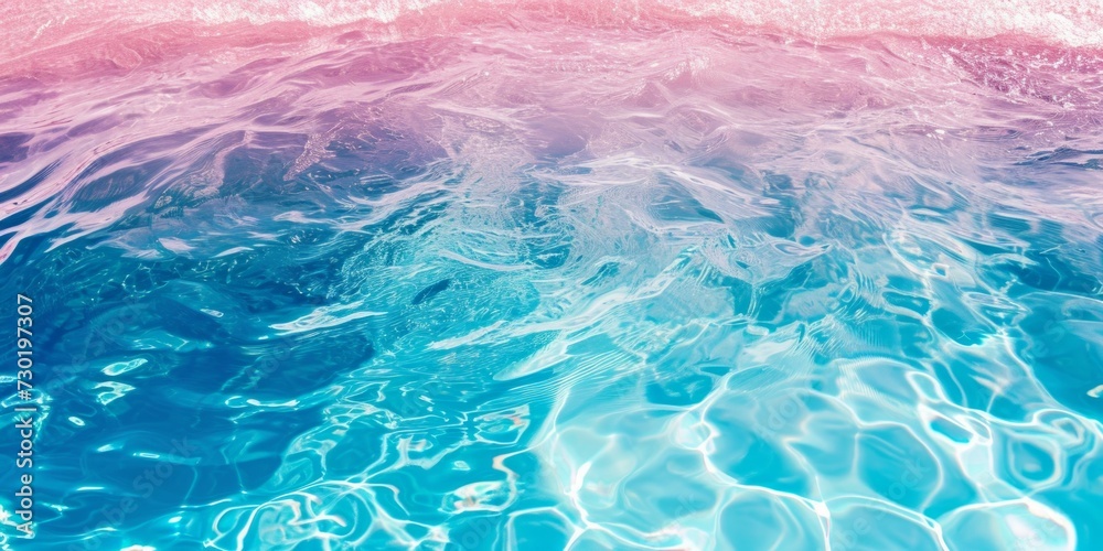 Blue pink water in swimming pool with sun reflections. Abstract background for design Blue pink water in swimming pool with sun reflections. Abstract background for design