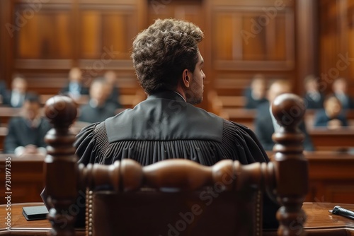 Portrait of Impartial Male Judge Listening To the Pleaded Case.