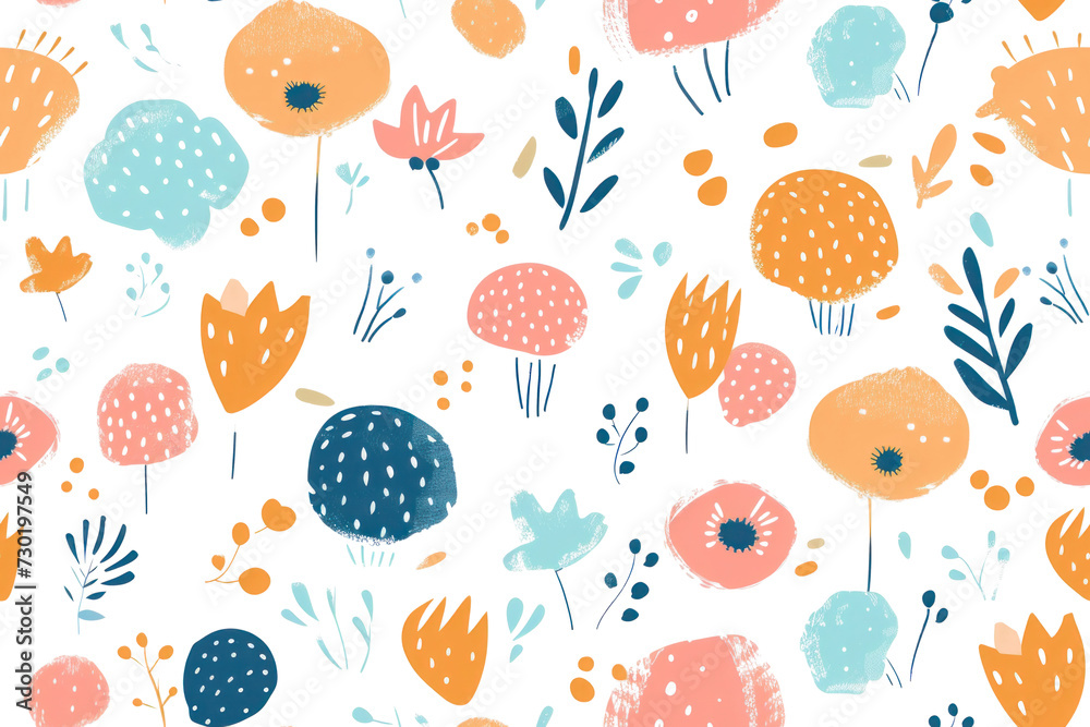 Pastel Spring Pattern for Seamless Design