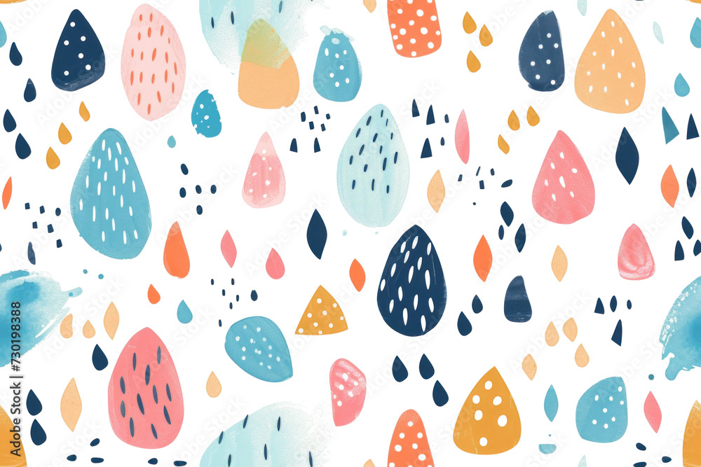 Pastel Spring Pattern with Abstract Shapes Pastel Spring Pattern with Abstract Shapes