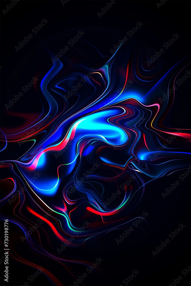 Dreamlike Holographic Spectrum Abstract Background