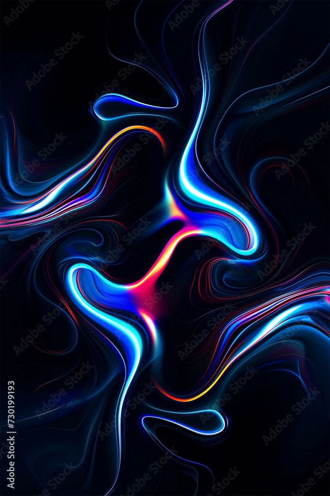 Color Burst Chromatic Hologram Abstract Background