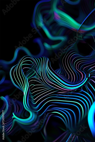 Dynamic Chromatic Hologram Abstract Background