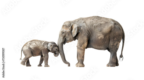 Baby Elephant Standing Next to Adult Elephant © Daniel