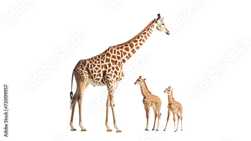 Group of Giraffes Standing Together