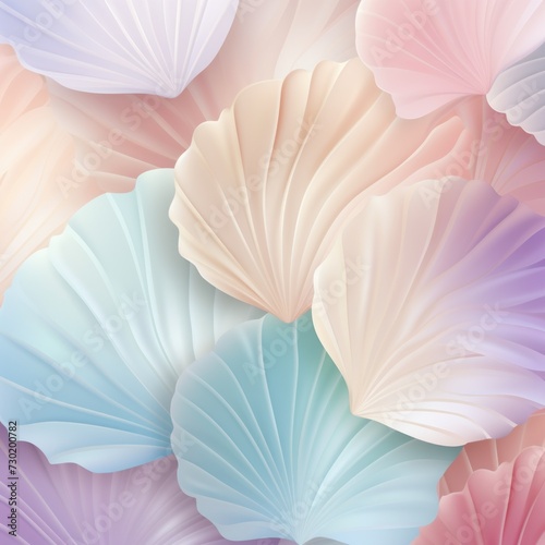 seashell gradient soft pastel silk wavy elegant luxury