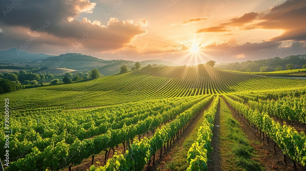 landscape of Vineyards in European region