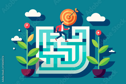 A maze with a person navigating through it representing the complexity and constant changes in the financial world emphasizing the need for photo