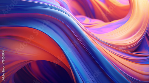 Vivid abstract swirl in purple, orange & blue, inspired by Unreal Engine 5, mesmerizing colors capes.