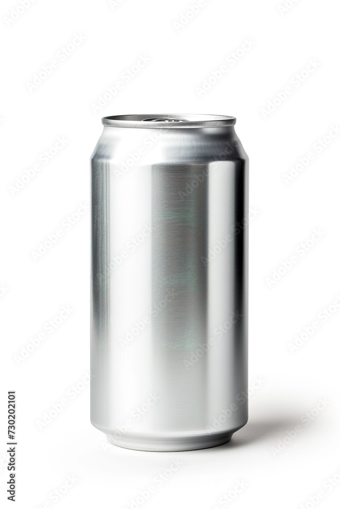 one aluminum can isolated on white one aluminum can isolated on white