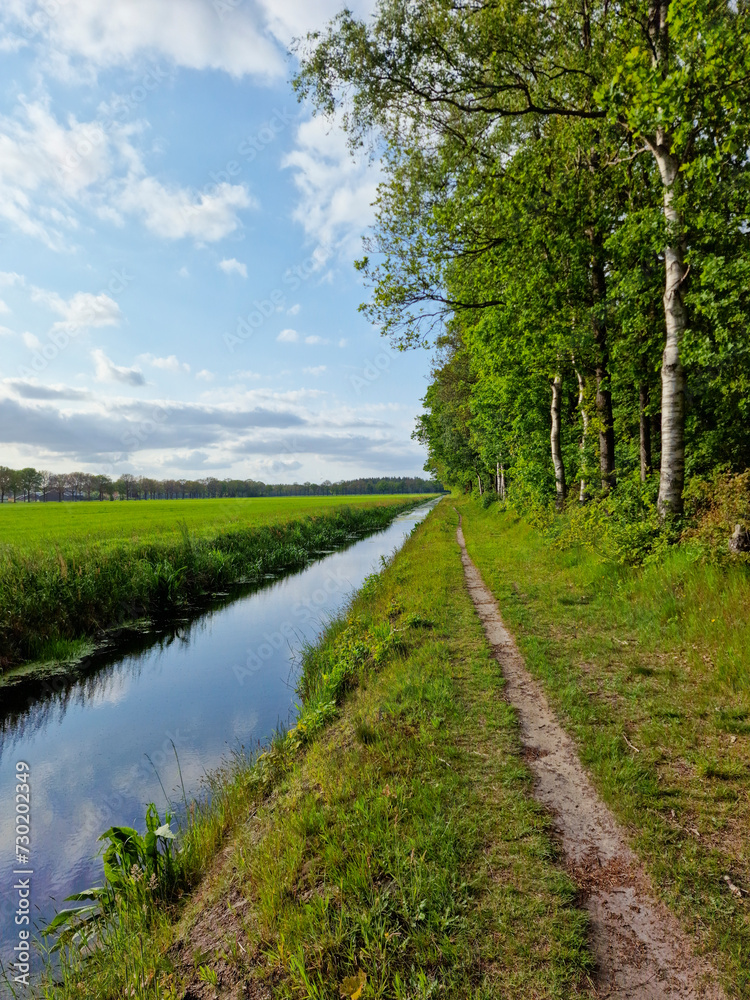 Rural landscape of western part of Dutch province Groningen