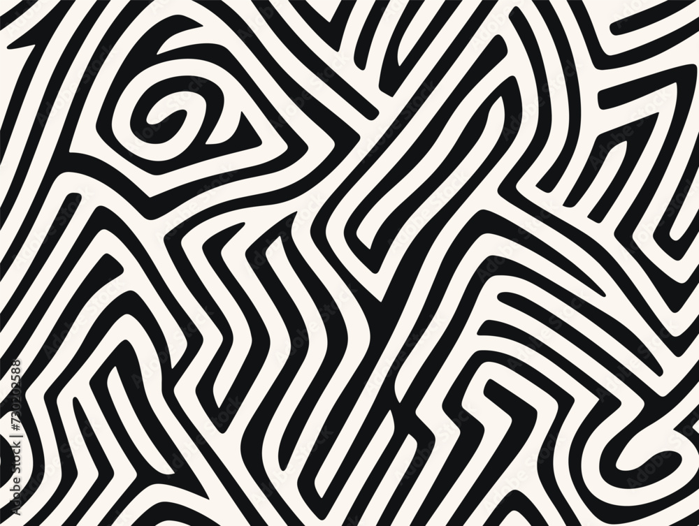 Perfectly seamless pattern, vector repeated abstract texture. Organic shapes background, black and white monochrome wallpaper Perfectly seamless pattern, vector repeated abstract texture. Organic shapes background, black and white monochrome wallpaper