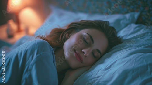 person sleeping peacefully in his bed