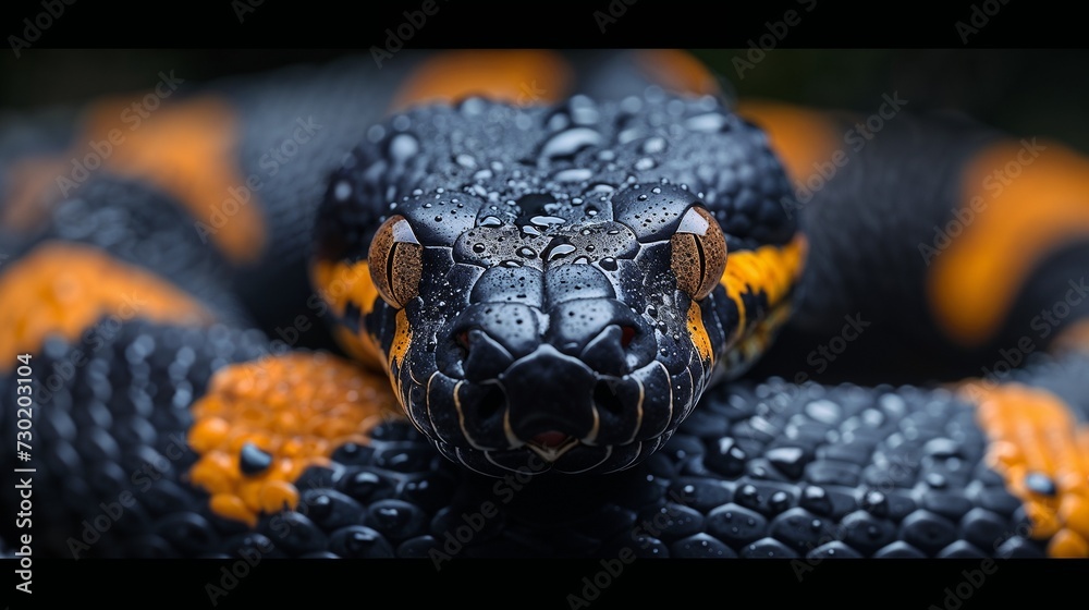 Fototapeta premium Serpentine Splendor: Boa in the Shadows
