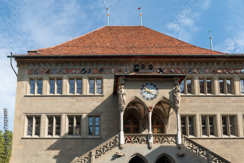 The town hall of Bern (Rathaus) is used for parliamentary and city legislative meetings. 