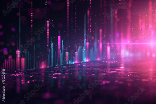 A modern minimal abstract background. Artificial Intelligence, Crypto Currency, Stock Exchange, Future Forecast. Background image. Created with Generative AI technology