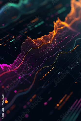 A modern minimal abstract background. Artificial Intelligence, Crypto Currency, Stock Exchange, Future Forecast. Background image. Created with Generative AI technology