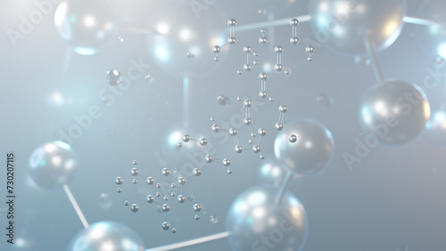 betanin molecular structure, 3d model molecule, food dye e162, structural chemical formula view from a microscope photo