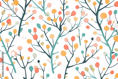 Pastel Spring Seamless Pattern Background