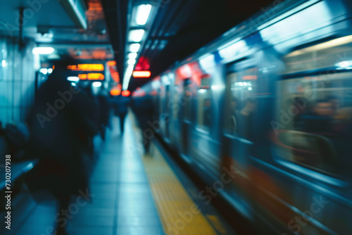 Busy urban subway subway station underground © JJ1990