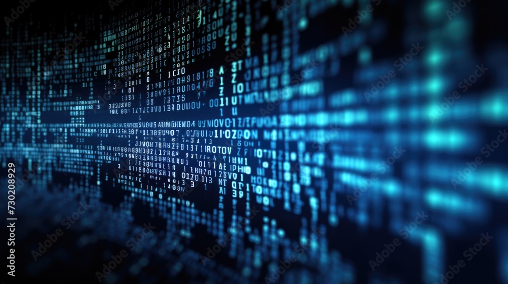 A Large Number of Blue Numbers on a Black Background A Large Number of Blue Numbers on a Black Background