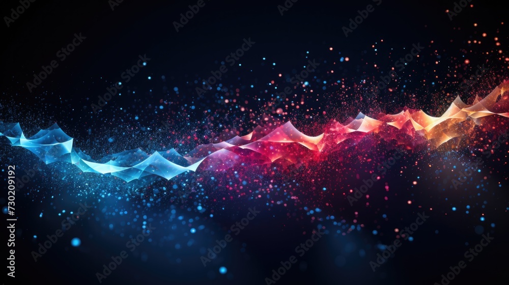 Colorful Abstract Background With Stars and Lights
