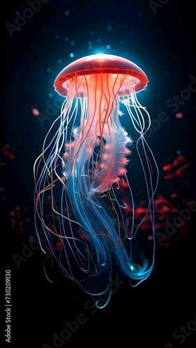 jellyfish, full color jellyfish, beautiful jellyfish, sea animals, wild animals, strange animals, animal backgrounds
