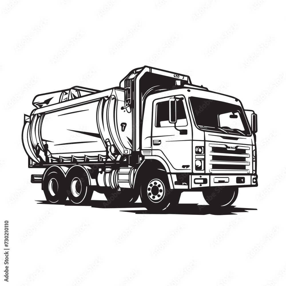 Tractor trailer in cartoon, doodle style. Image for t shirt. Isolated 2d vector illustration in logo, icon, sketch style, Eps 10. AI Generative Tractor trailer in cartoon, doodle style. Image for t shirt. Isolated 2d vector illustration in logo, icon, sketch style, Eps 10. AI Generative
