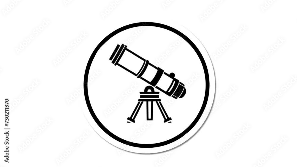 Telescope Icon of nice animated for your videos easy to use with Transparent Background Telescope Icon of nice animated for your videos easy to use with Transparent Background
