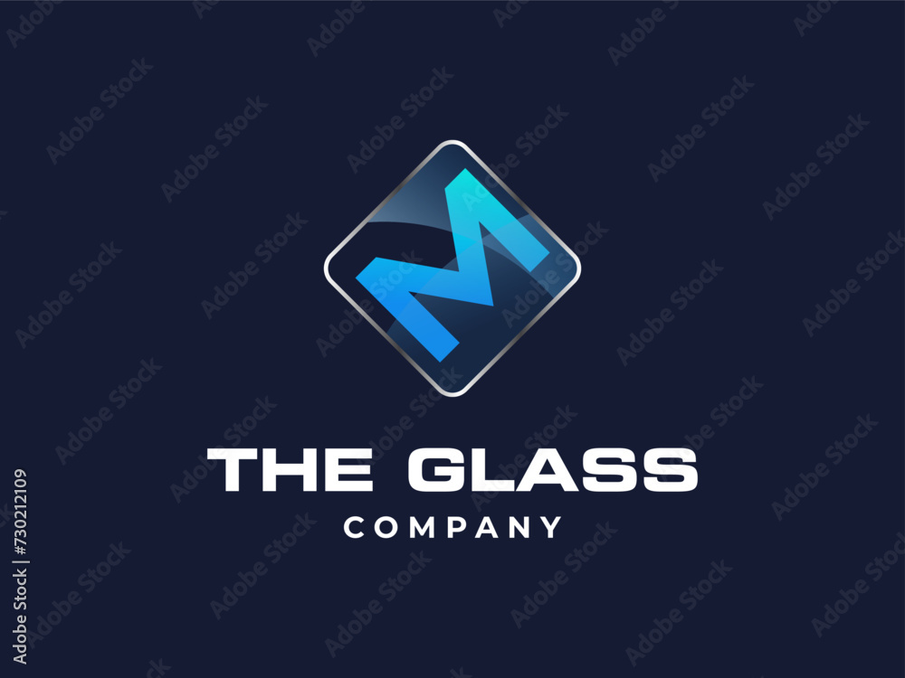 Letter A glass service company icon, vector blue crystal glass works symbol or construction Letter A glass service company icon, vector blue crystal glass works symbol or construction