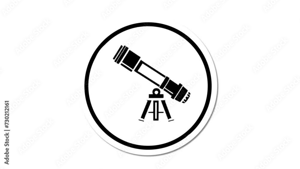 Telescope Icon of nice animated for your videos easy to use with Transparent Background Telescope Icon of nice animated for your videos easy to use with Transparent Background