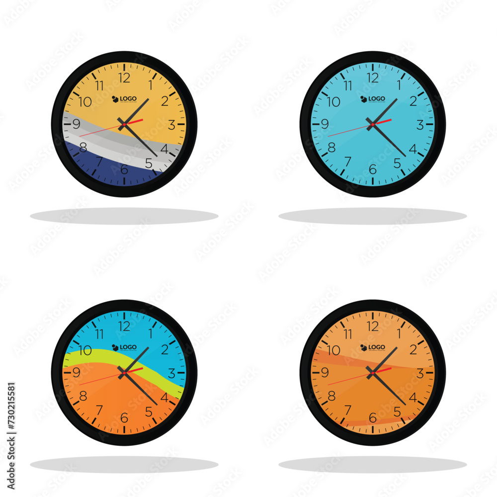 design 4 wall clocks with different concepts design 4 wall clocks with different concepts