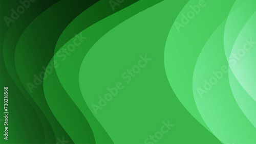 Green waves background vector. Fluid gradient shapes composition. Futuristic design posters.