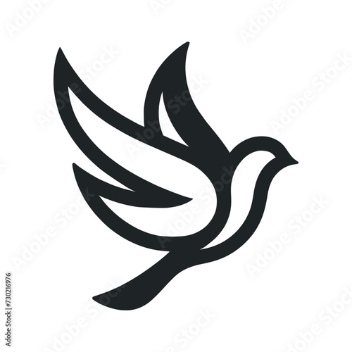 dove logo, dove black icon, vector