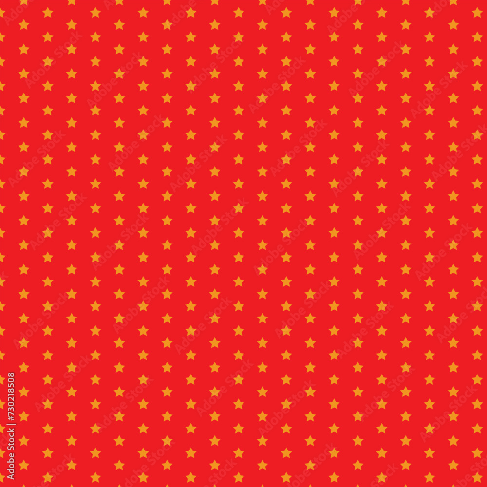 abstract orange juice color star pattern on red background