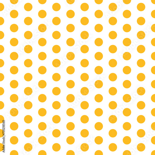 abstract orange juice color polka dot pattern on white background