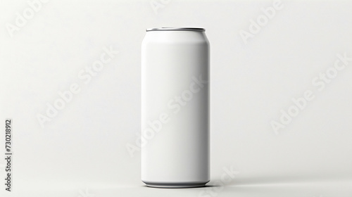 Beer can mockup. Drink container template. Generative AI