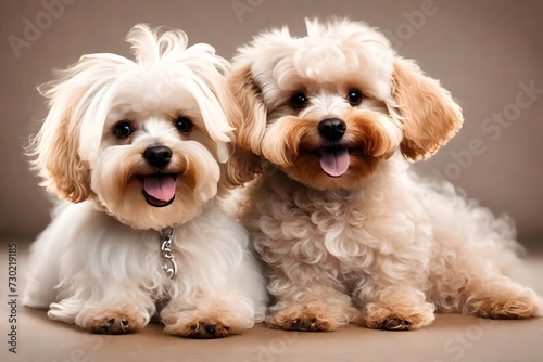 two puppies of dog © farzana