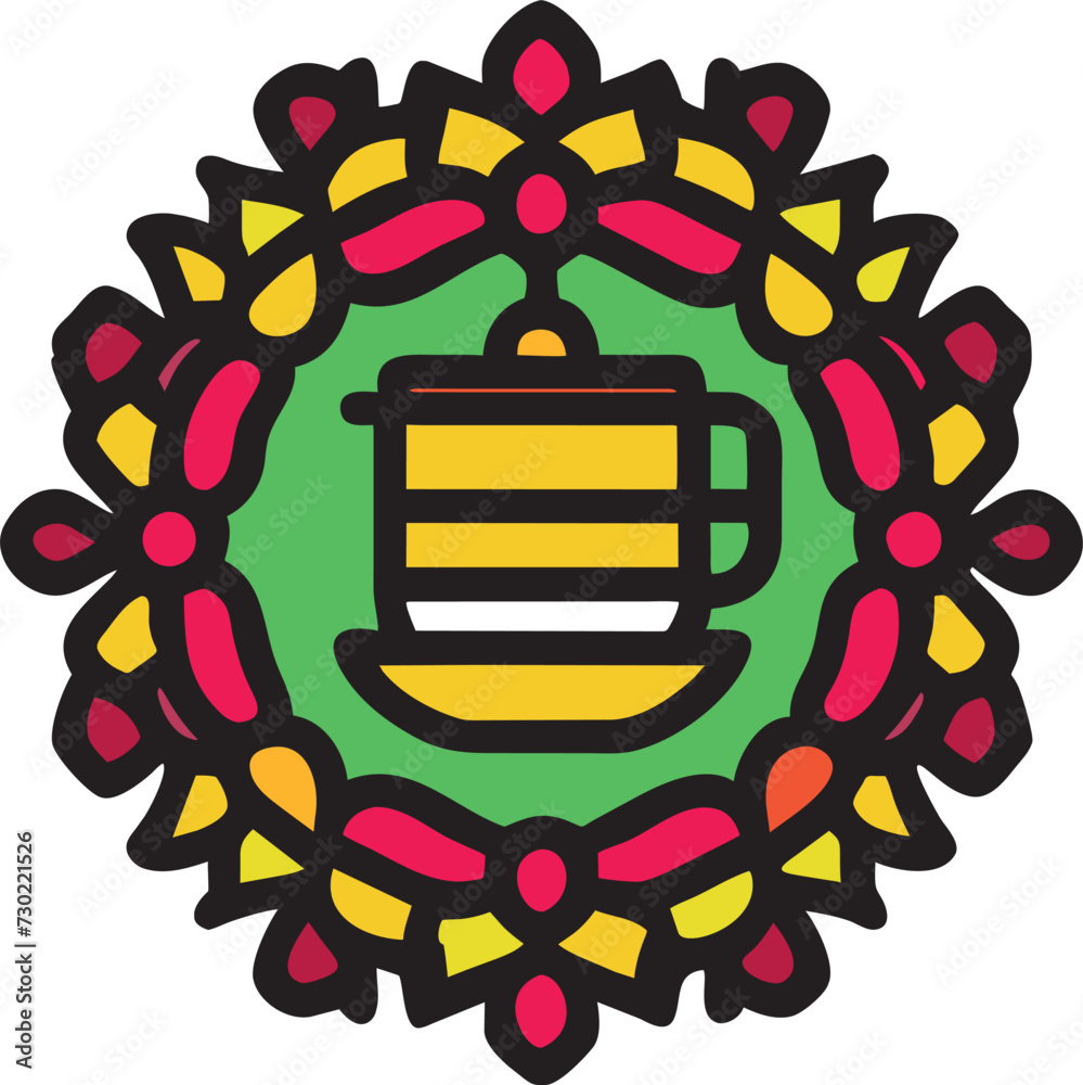 Obraz premium ornament heraldic coffee roasters, icon