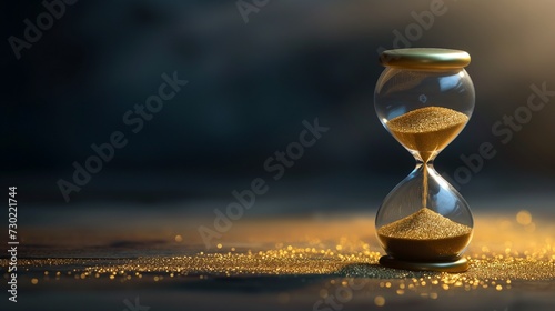 An evocative image captures the essence of time as grains of sand flow through an hourglass, marking the passage of hours  © Wajid